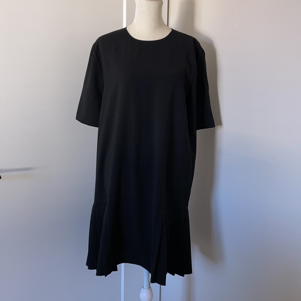 Zara Black Dress with Pleating Detail